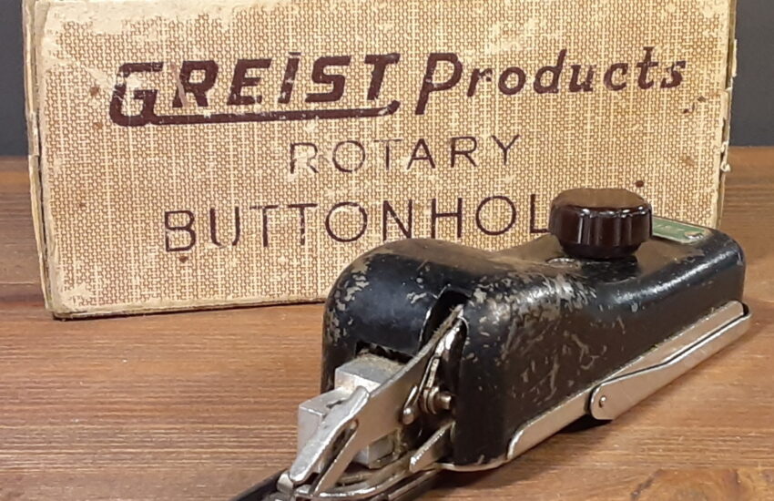 Greist Rotary Buttonholer Front Side View
