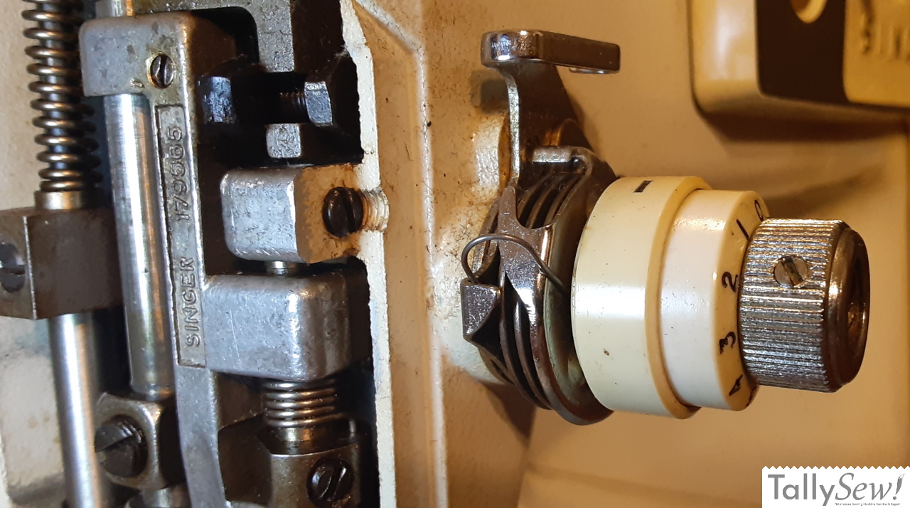 Singer 418 Stylist upper tensioner