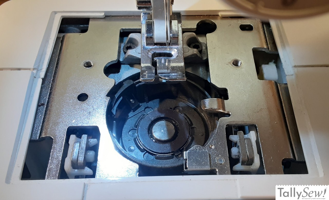 Brother JX2517 sewing machine hook area