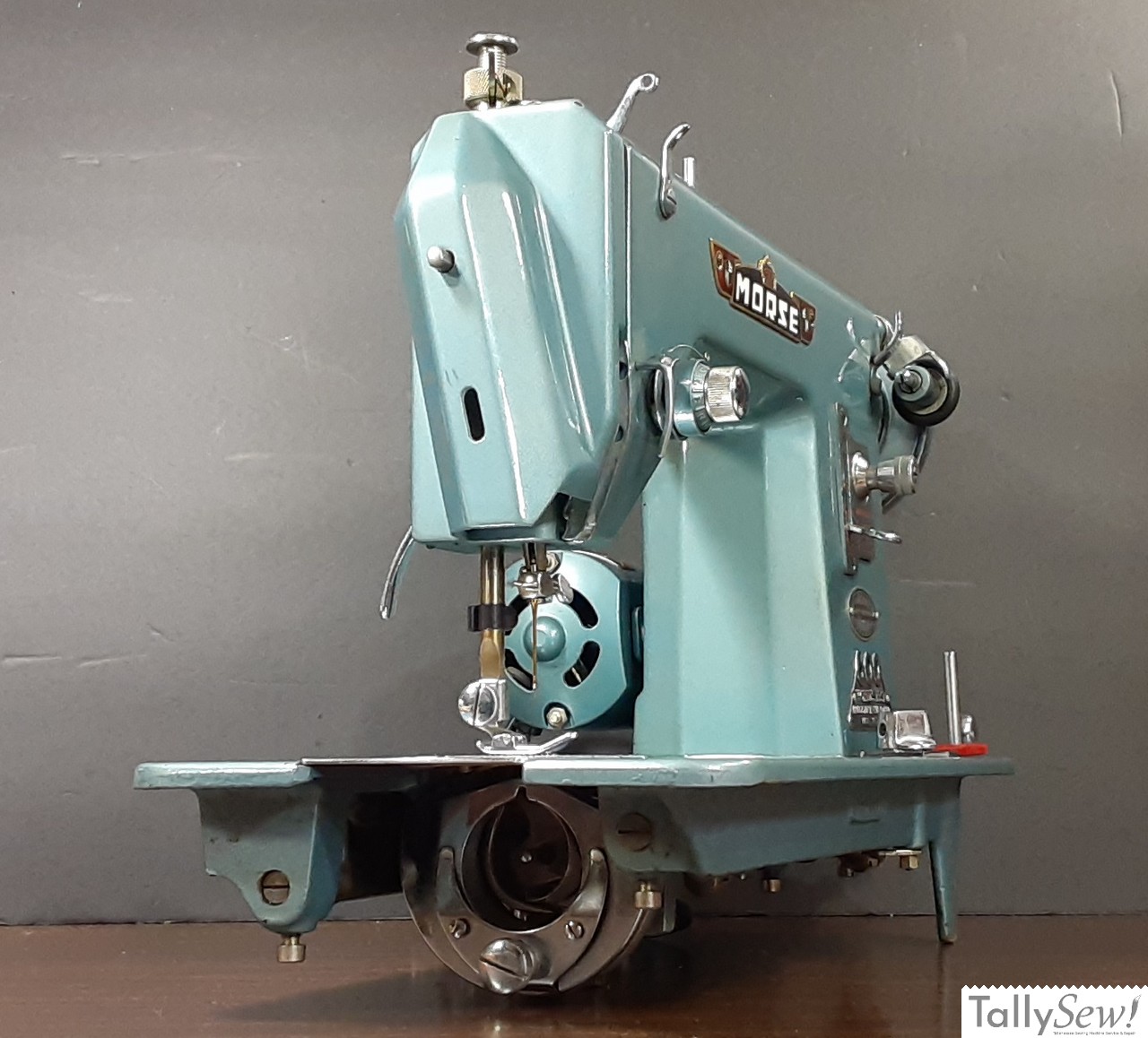Morse 600 sewing machine from the left end